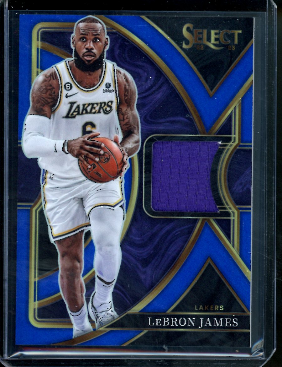 2022/23 Panini Select LeBron James Patch Blue /75 Lakers – Sports Card  Market