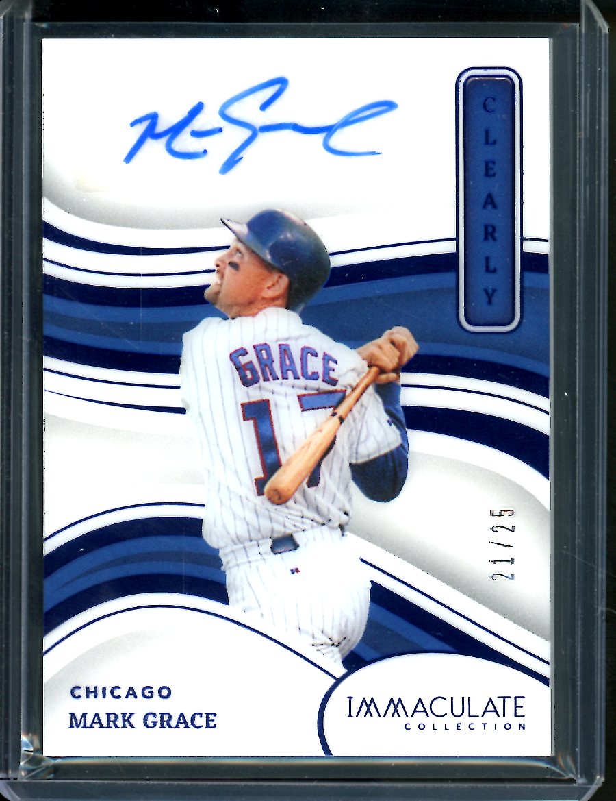 2023 Panini Immaculate Mark Grace Clearly Auto /25 Cubs – Sports