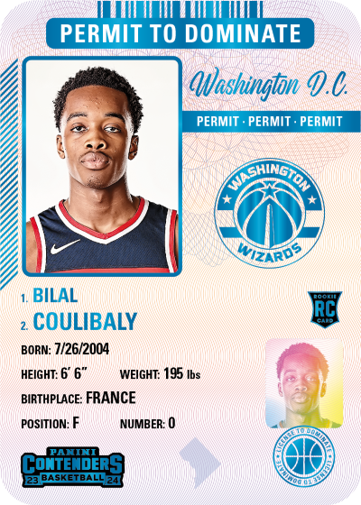 2023/24 Panini Contenders Basketball Cards - Bilal Coulibaly