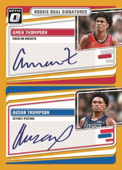 2023/24 Panini Donruss Optic Basketball Cards - Amen Thompson_Ausar Thompson Dual Auto