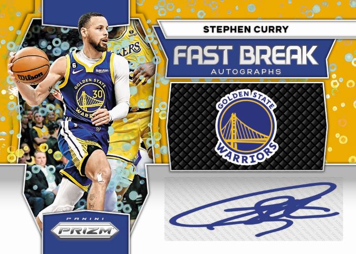 2023/24 Panini Prizm Basketball Fast Break Cards-Stephen Curry Auto