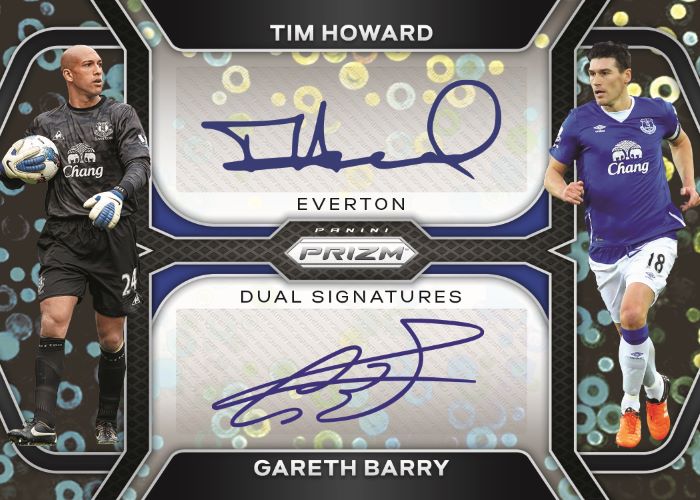 2023/24 Panini Prizm Premier League EPL Soccer Cards-Tim Howard_Gareth Barry-Dual Signatures