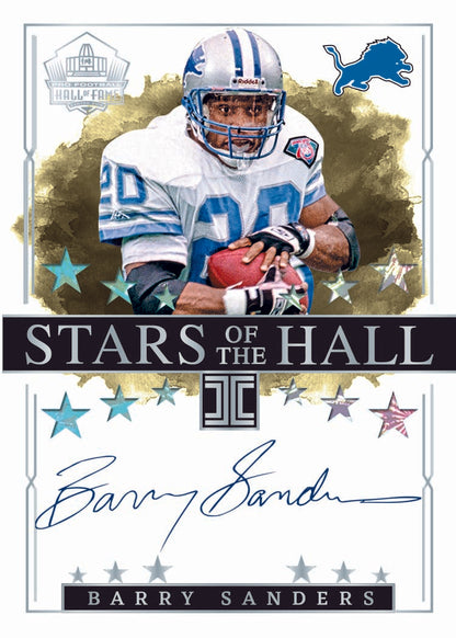 2023 Panini Impeccable Football Cards-Barry Sanders_Stars of the Hall