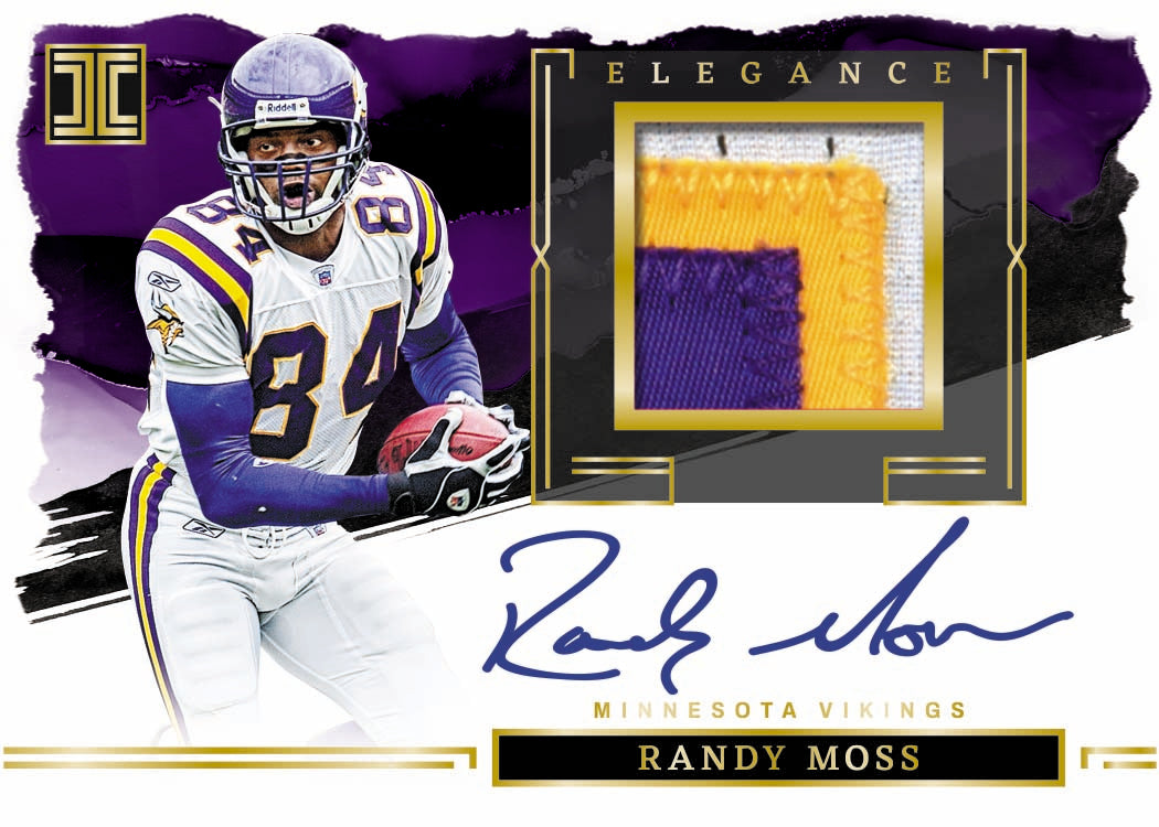 2023 Panini Impeccable Football Cards-Randy Moss Auto_Gold Patch