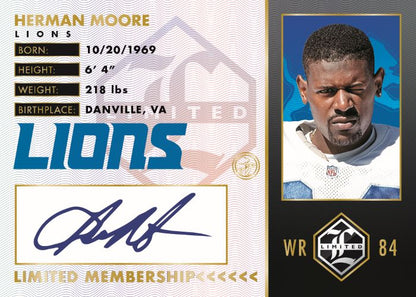 2023 Panini Limited Football Cards-Herman Moore_Limited Membership