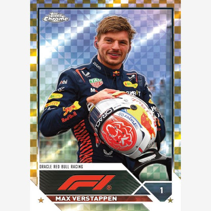 2023 Topps Chrome F1 Formula 1 Racing Cards-Max Verstappen-Flag
