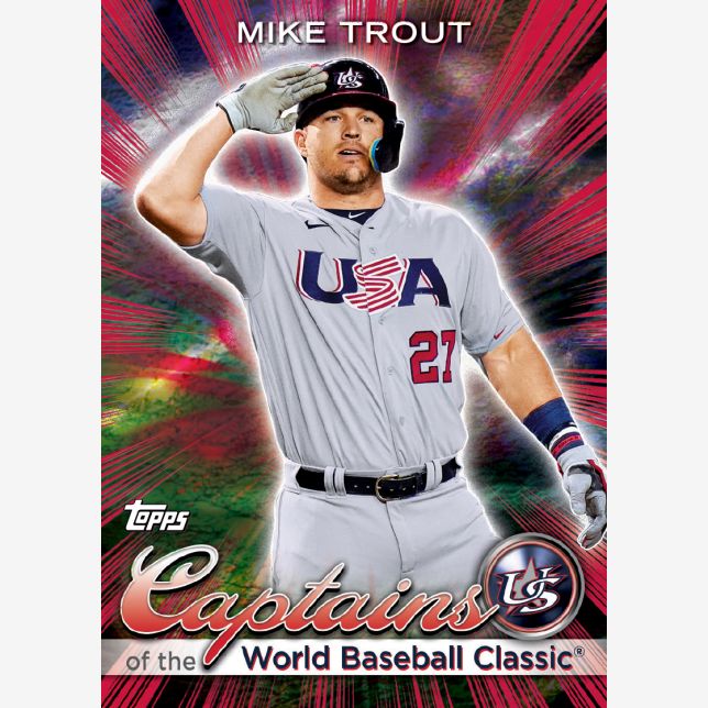 2023 Topps World Baseball Classic Cards-Mike Trout-Captains