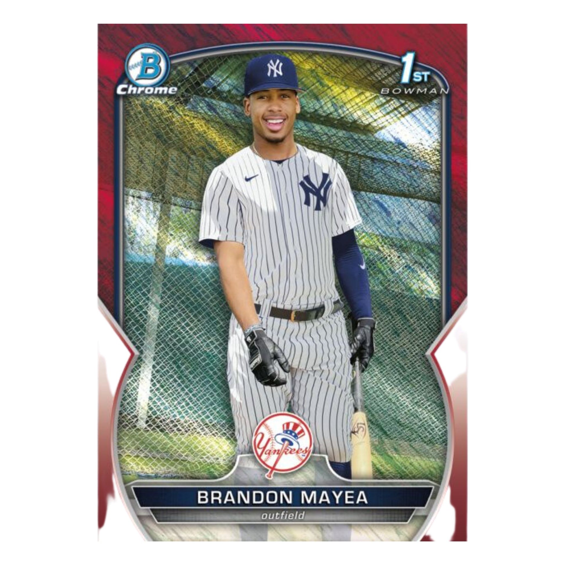 Brandon Mayea AUTO 2023 Bowman's Best Chrome Refractor Yankees RC Autograph