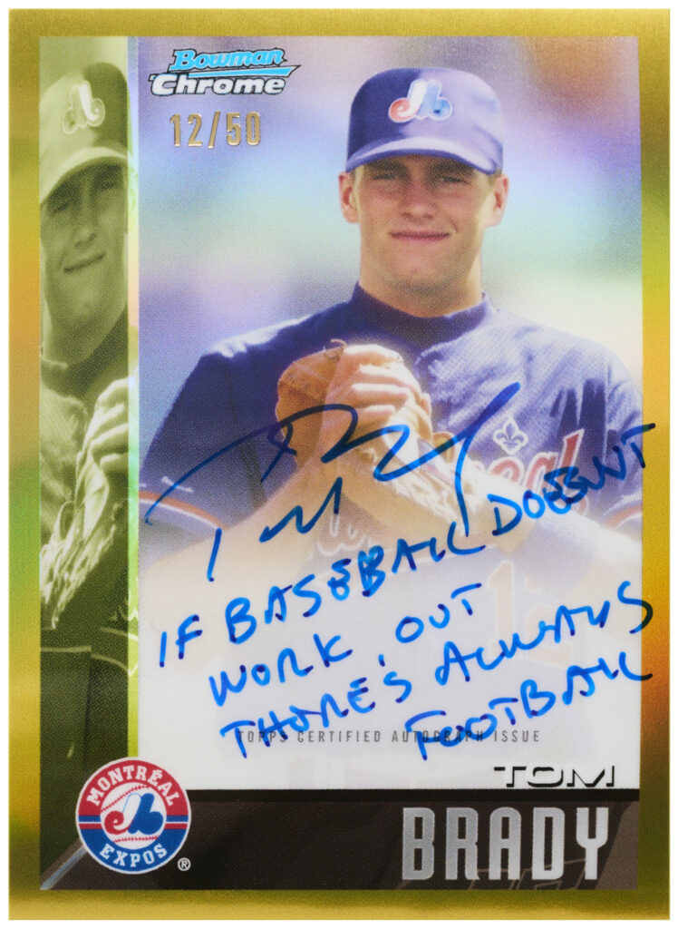 2023 Bowman Draft Baseball-Tom Brady_Gold Refractor