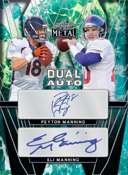 2024 Leaf Metal Football Cards-Peyton Manning_Eli Manning