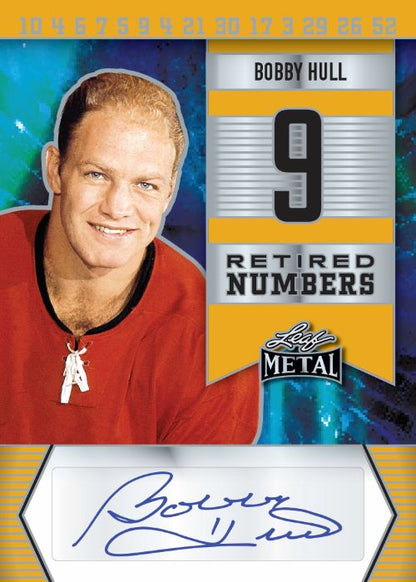 2024 Leaf Metal Legends Hockey Cards-Bobby Hull Retired Numbers