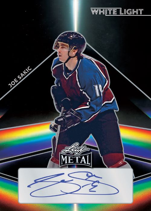 2024 Leaf Metal Legends Hockey Cards-Joe Sakic-White Light