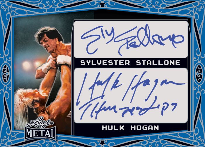2024 Leaf Metal Legends Wrestling Cards-Stallone-Hogan-Match Made