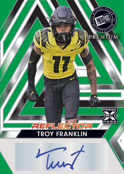 2024 Leaf Press Pass Premium Football Cards -  Troy Franklin
