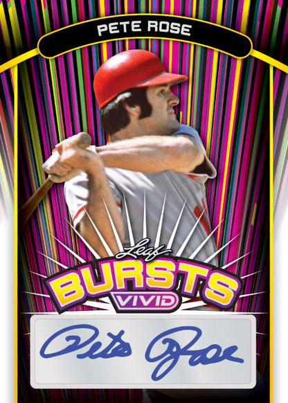 2023 Leaf Vivid Baseball Cards-Pete Rose-Bursts