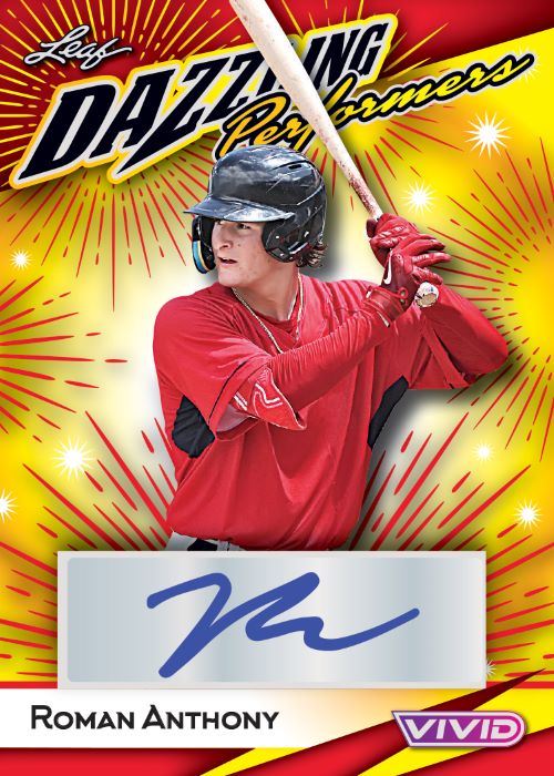2023 Leaf Vivid Baseball Cards-Roman Anthony-Dazzling Performers