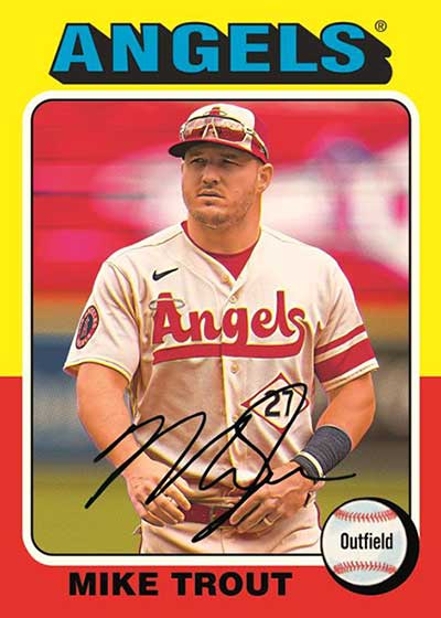 2024 Topps Heritage Baseball Cards - Mike Trout Auto