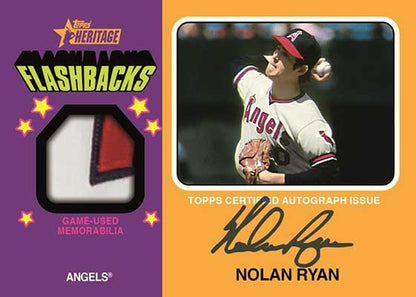 2024 Topps Heritage Baseball Cards - Nolan Ryan Auto_ Flashbacks