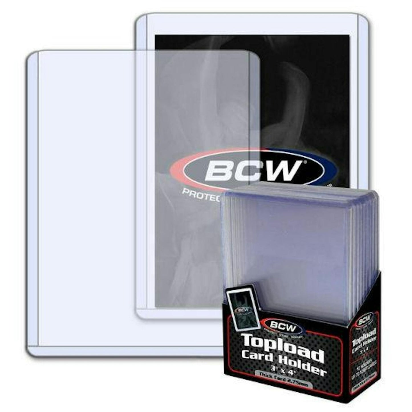 BCW 3x4 Thick 108pt Toploader 10-Count Pack