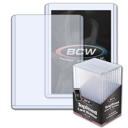 BCW 3x4 Thick 168pt Toploader 10-Count Pack