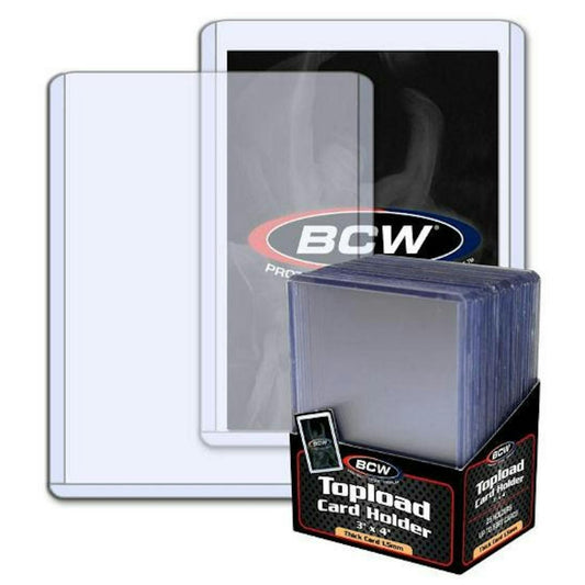BCW 3x4 Thick 59pt Toploader 25-Count Pack