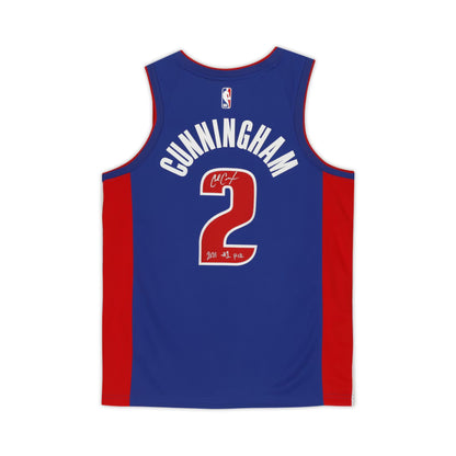 Fanatics Authentic Cade Cunningham Autographed "2021 #1 Pick" Detroit Pistons Blue Nike Swingman Jersey