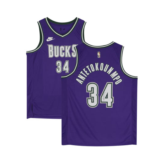 Fanatics Authentic Giannis Antetokounmpo Autographed Milwaukee Bucks Purple Nike Swingman Jersey