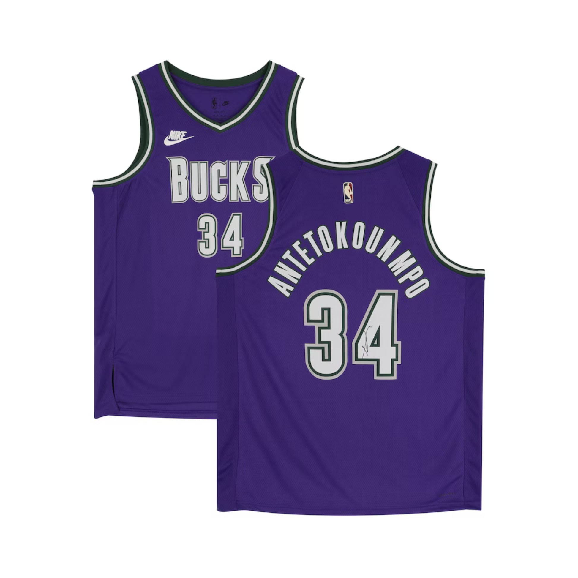 Giannis Antetokounmpo Milwaukee Bucks Autographed Fanatics Authentic Purple  Nike 2022-23 Classic Edition Swingman Jersey