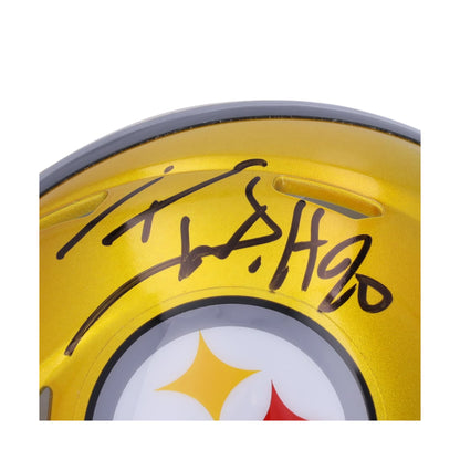 Fanatics Authentic T.J. Watt Autographed Pittsburgh Steelers Flash Speed Mini Helmet