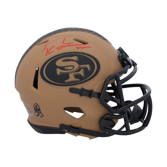 Fanatics Authentic George Kittle Autographed San Francisco 49ers Riddell 2023 Salute to Service Speed Mini Helmet