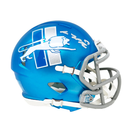 Fanatics Authentic Sam LaPorta Autographed Detroit Lions 2023 Alt Speed Mini Helmet