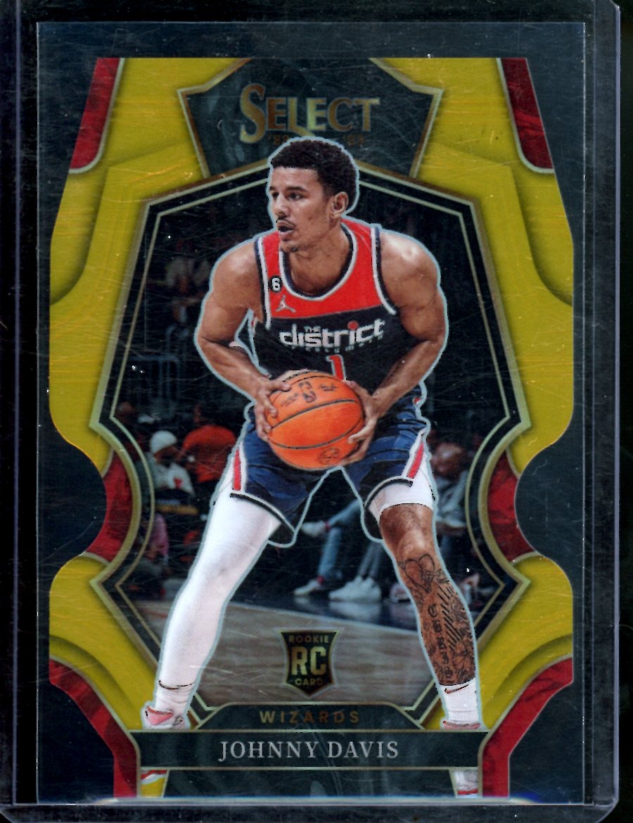 2022/23 Panini Select Johnny Davis Rookie Die-Cut Gold /10 Wizards