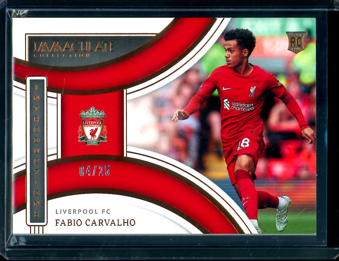 2022/23 Panini Immaculate Fabio Carvalho Rookie Introductions /25 Liverpool
