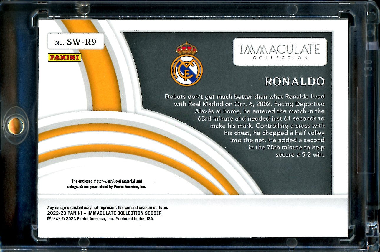 2022/23 Panini Immaculate Ronaldo Superior Swatch Auto /99 Real Madrid