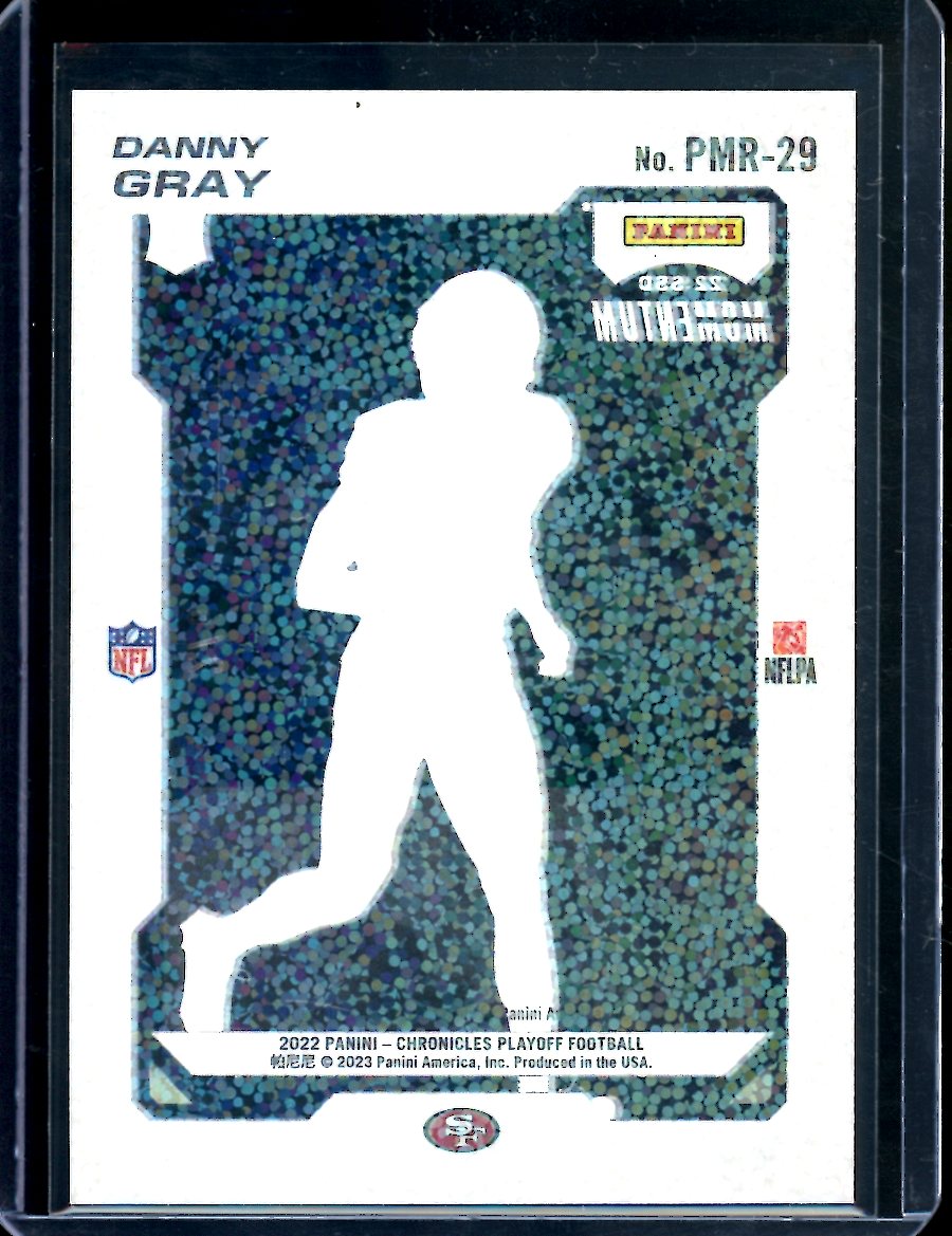 2022 Panini Chronicles Playoff Danny Gray Rookie Auto /5 49ers