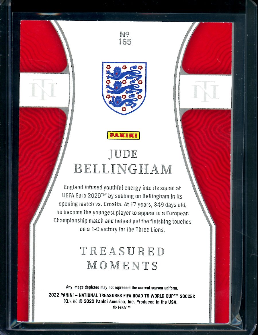 2022 Panini National Treasures Jude Bellingham Treasured Moments /99 England