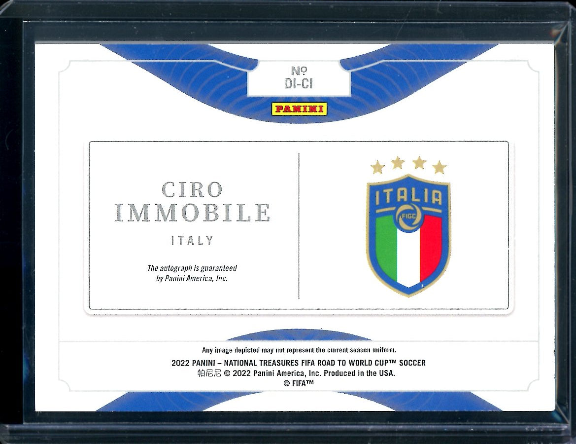 2022 Panini National Treasures Ciro Immobile Definitive Ink Auto /99 Italy