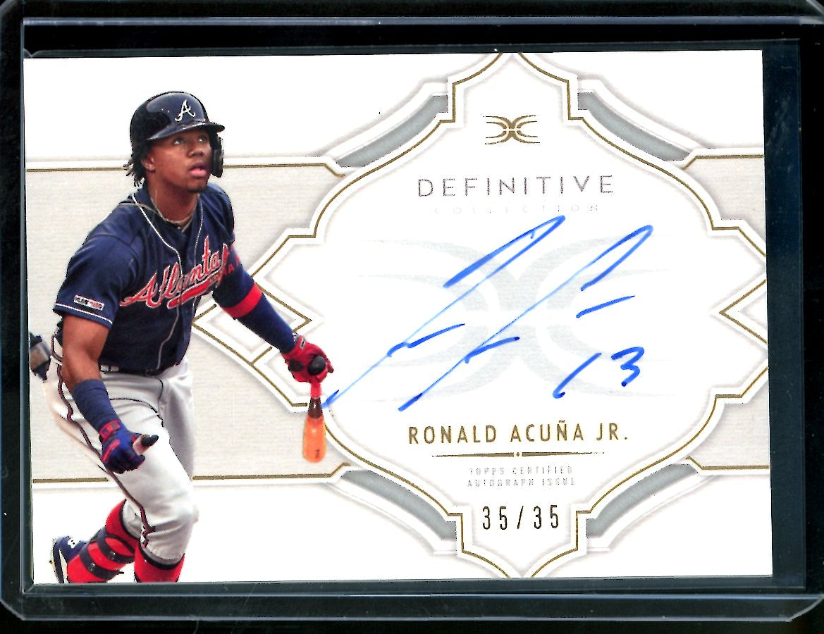 2020 Topps Definitive Ronald Acuna Jr. Auto /35 Braves