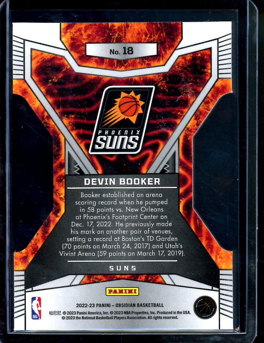 2022-23 Panini Obsidian Devin Booker Volcanix SSP Suns – Sports Card Market