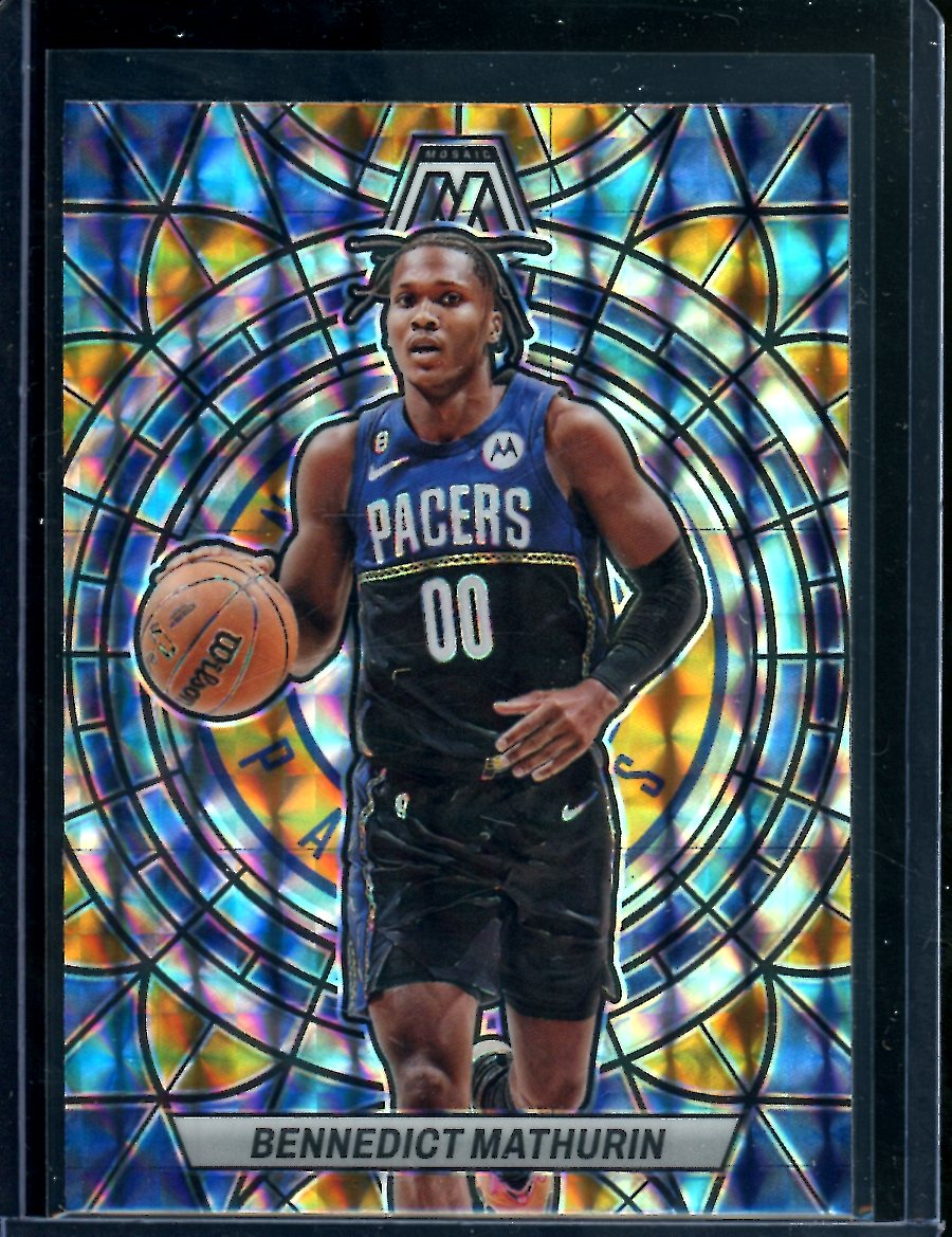 2022-23 Panini Mosaic Bennedict Mathurin Rookie Stained Glass SSp Pacers