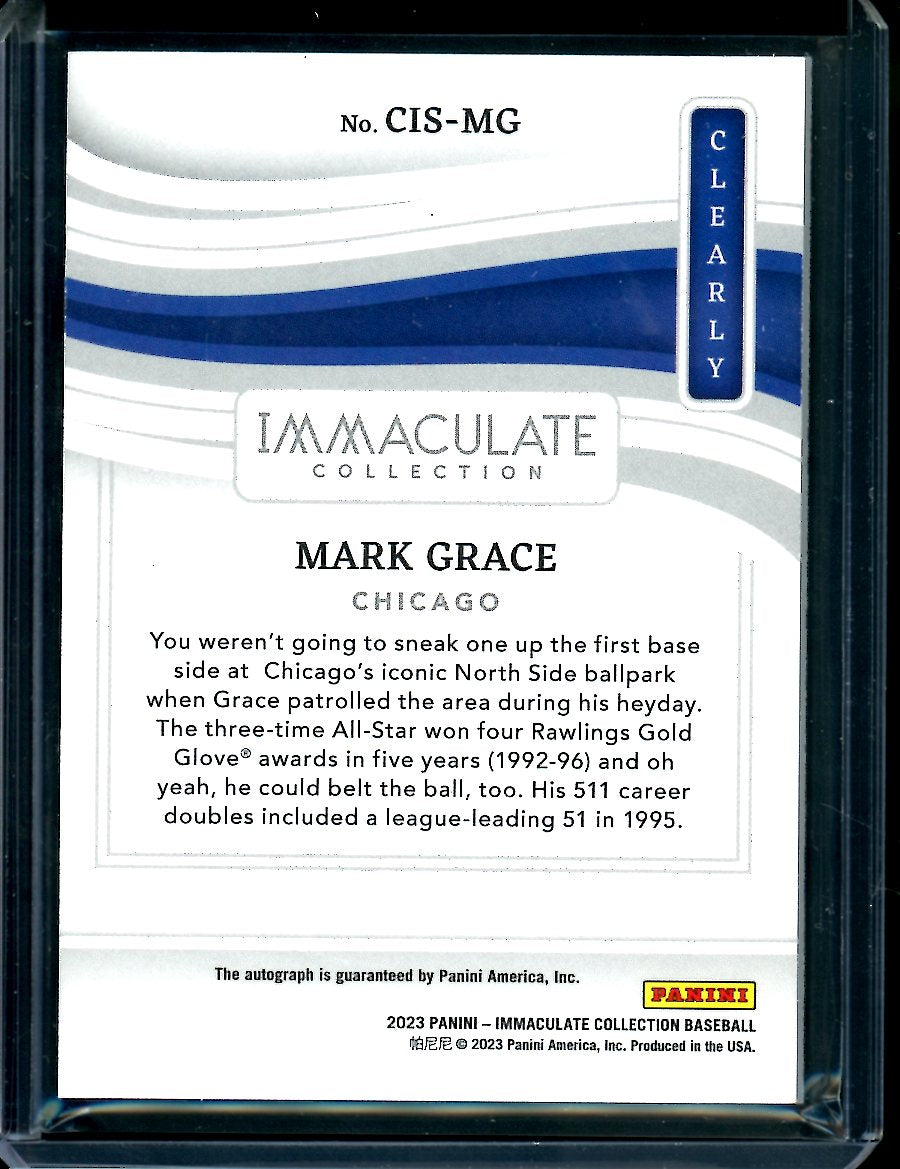 2023 Panini Immaculate Mark Grace Clearly Auto /25 Cubs – Sports Card Market