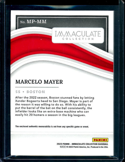 2023 Panini Immaculate Marcelo Mayer Patch Nike Swoosh 1/1 Red Sox