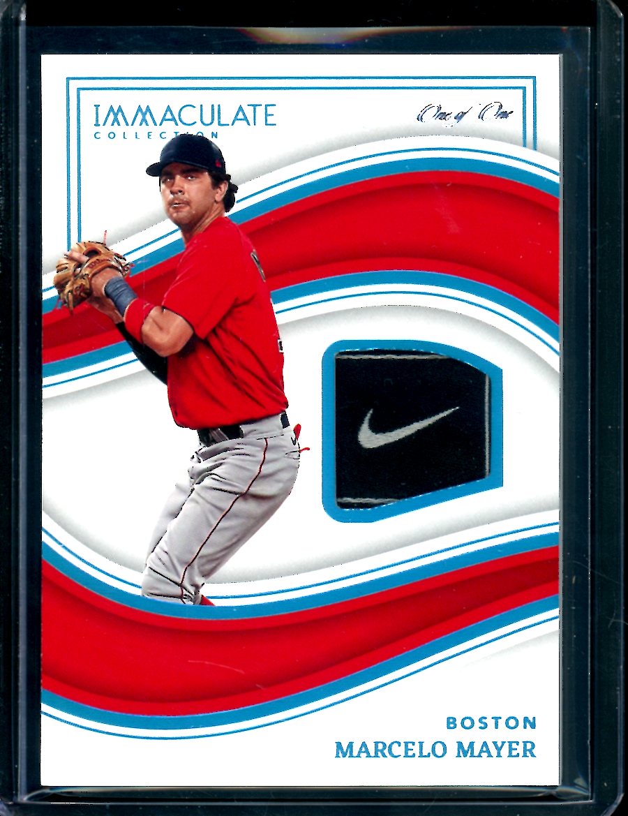 2023 Panini Immaculate Marcelo Mayer Patch Nike Swoosh 1/1 Red Sox