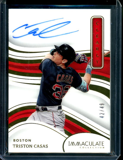2023 Panini Immaculate Triston Casas Clearly Gold Auto /10 Red Sox