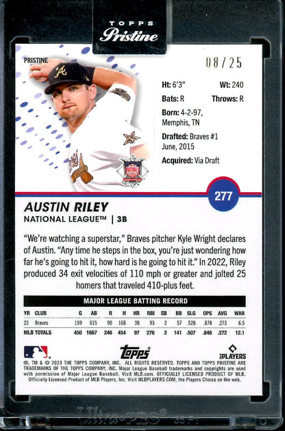 2023 Topps Prestine Austin Riley Orange /25 Braves