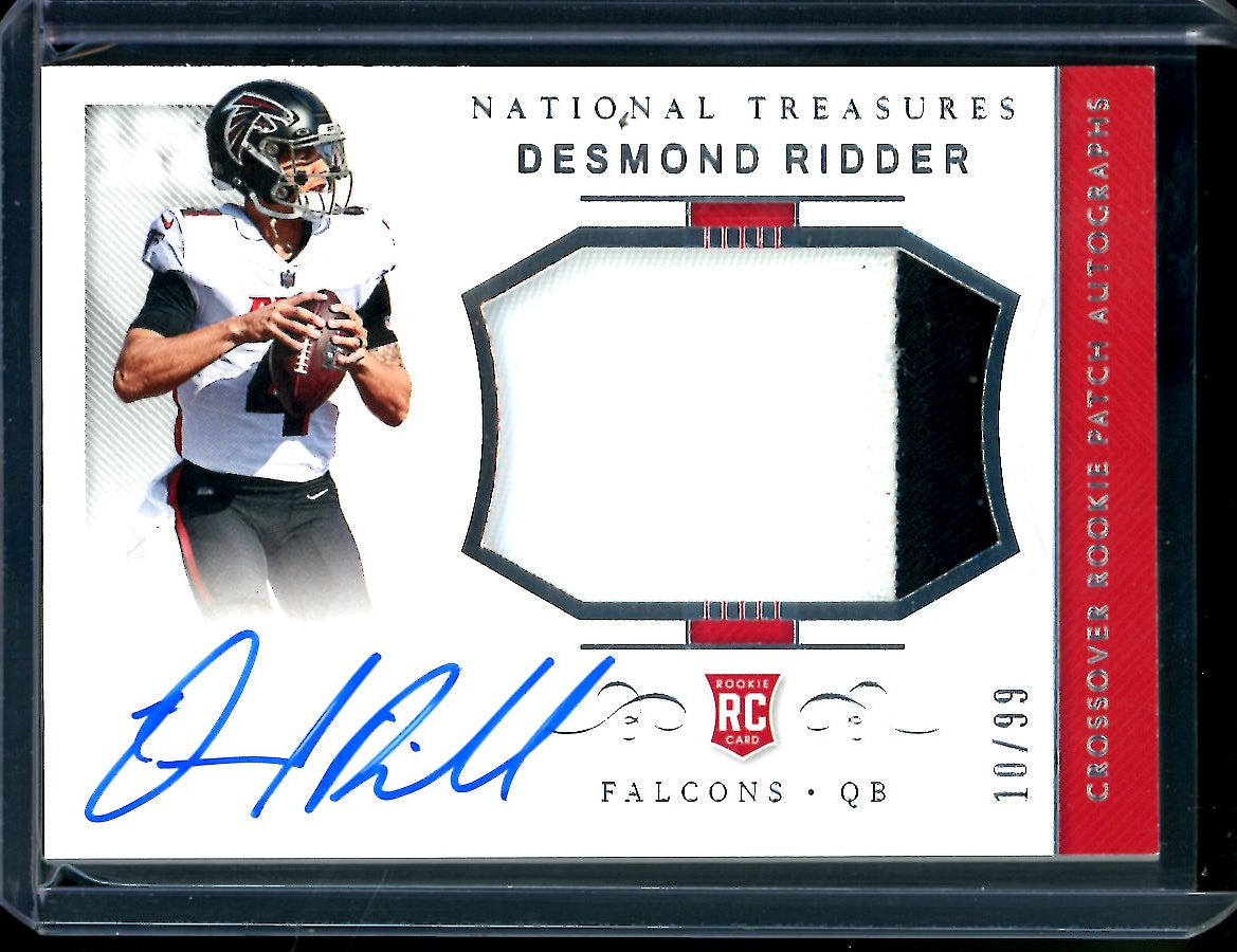 2022 Panini National Treasures Desmond Ridder Rookie Acrossover RPA /99 Falcons