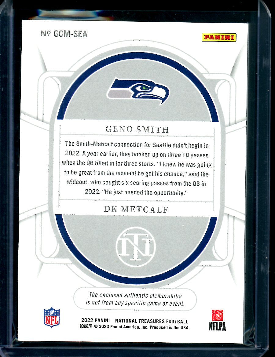 2022 Panini National Treasures Geno Smith/DK Metcalf Dual Patch /25 Seahawks