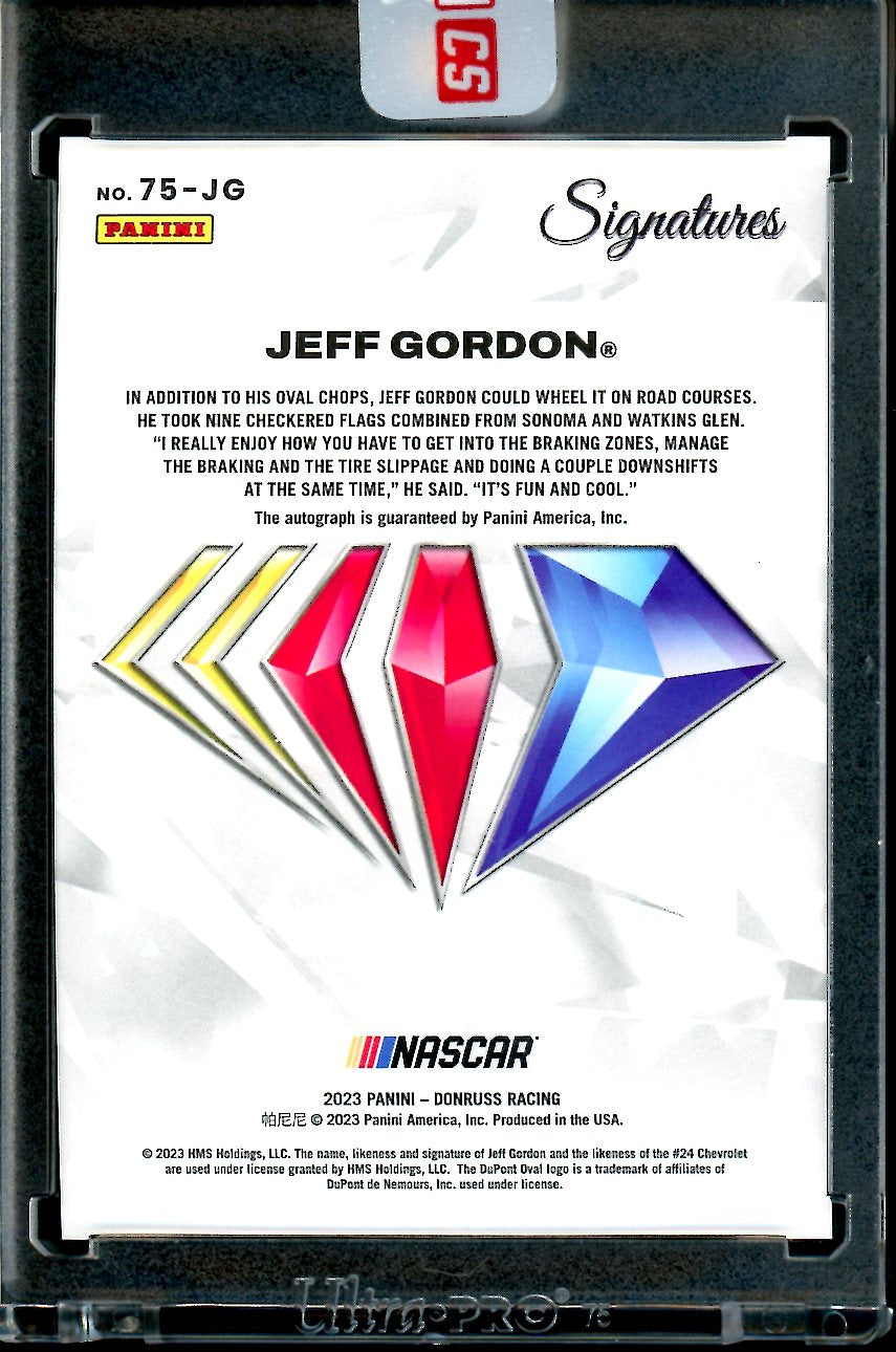 2023 Panini Donruss Jeff Gordon 75th Anniversary Signatures Auto /75 NASCAR