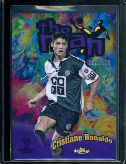 2023 Topps Finest Cristiano Ronaldo The Man Purple /299 Sporting Portugal