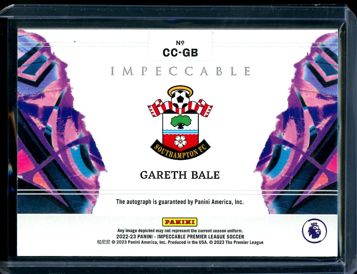 2022-23 Panini Impeccable Gareth Bale Canvas Creators Auto /59 Southampton